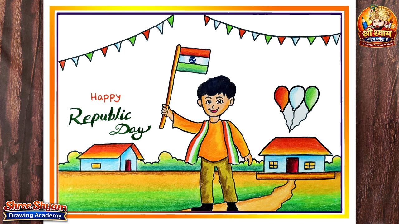 Republic Day Drawing | 26 January Republic Day Special Drawing