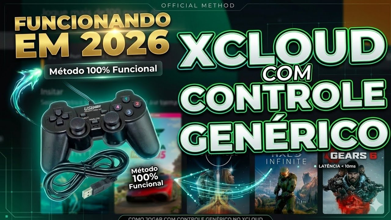 COMO JOGAR COM CONTROLE GENÉRICO NO XCLOUD / ATUALIZADO!