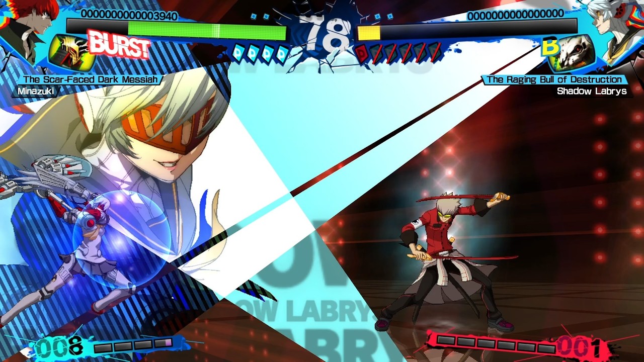 Sho Minazuki vs Shadow Labrys (Hardest AI) Persona 4 Arena Ultimax