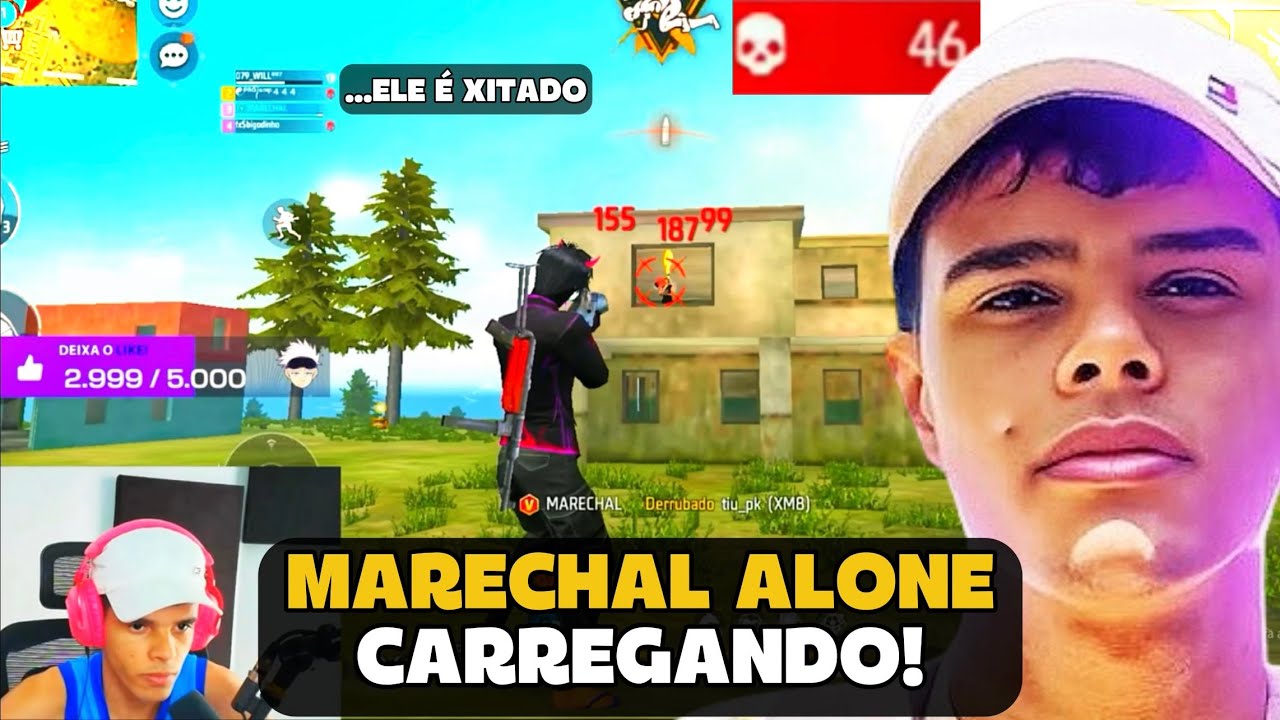 MARECHAL CARREGOU OS ALEATORIOS NA RANK E FEZ 22 KILL! FREE FIRE - MARECHAL HIGHLIGHTS