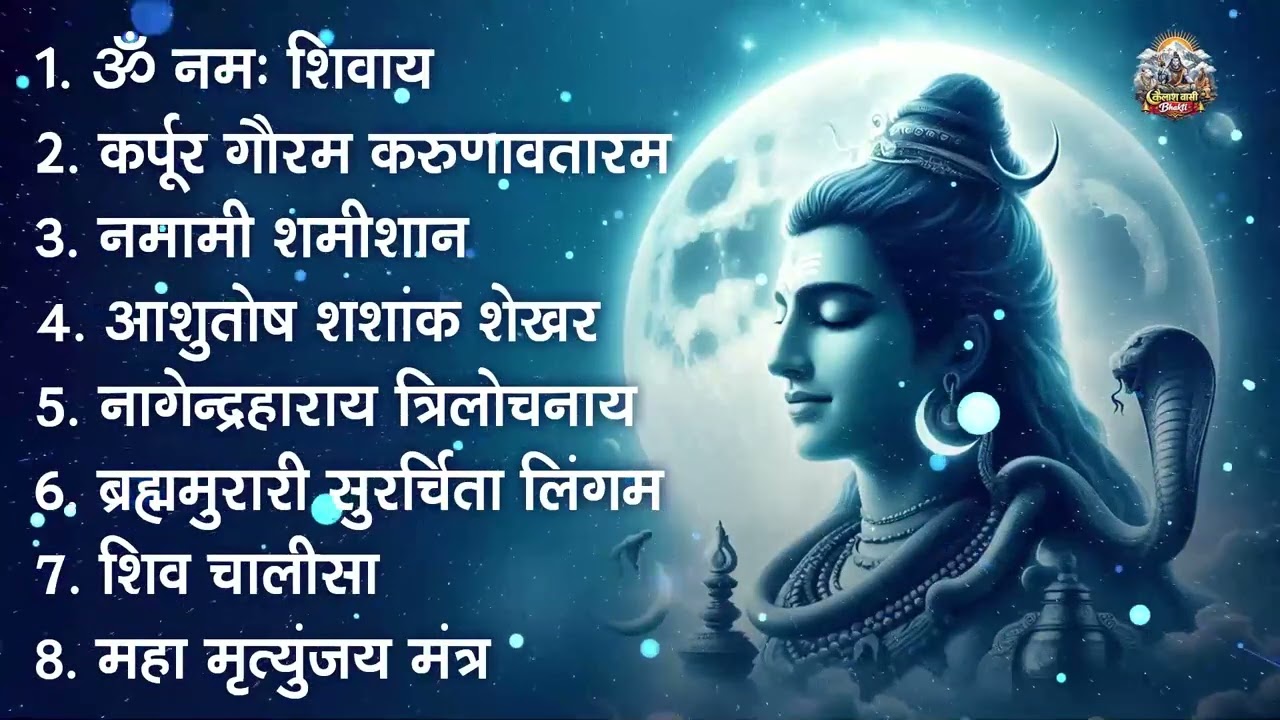 भक्ति भजन - आशुतोष शशाँक शेखर, कर्पूर गौरम करुणावतारं, ॐ नमः शिवाय, शिव अमृतवाणी व शिव आरती