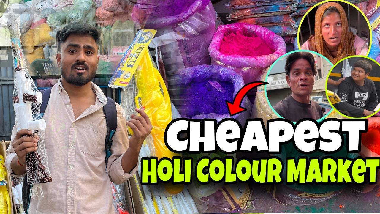 Holi Wholesale Colour Market Ahmedabad 🎨| Cheapest Pichkari Market in Kalupur 2026 🥳