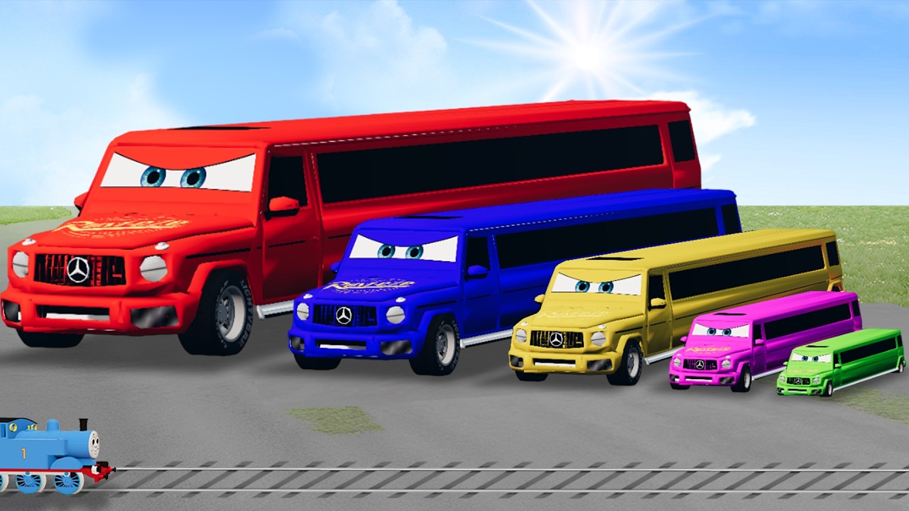 Big & Small Colors Long Vizor vs Thomas Trains | BeamNG Monster