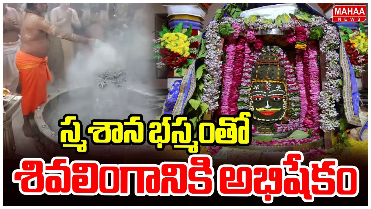 స్మశాన భస్మంతో శివలింగానికి అభిషేకం | Mahaa Shivaratri 2026 | Mahaa News