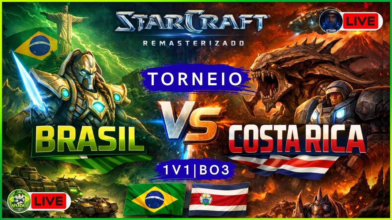 🟢 LIVE 26.02.02 | STARCRAFT  - TORNEIO BRASIL VS COSTA RICA  | SORTEIO