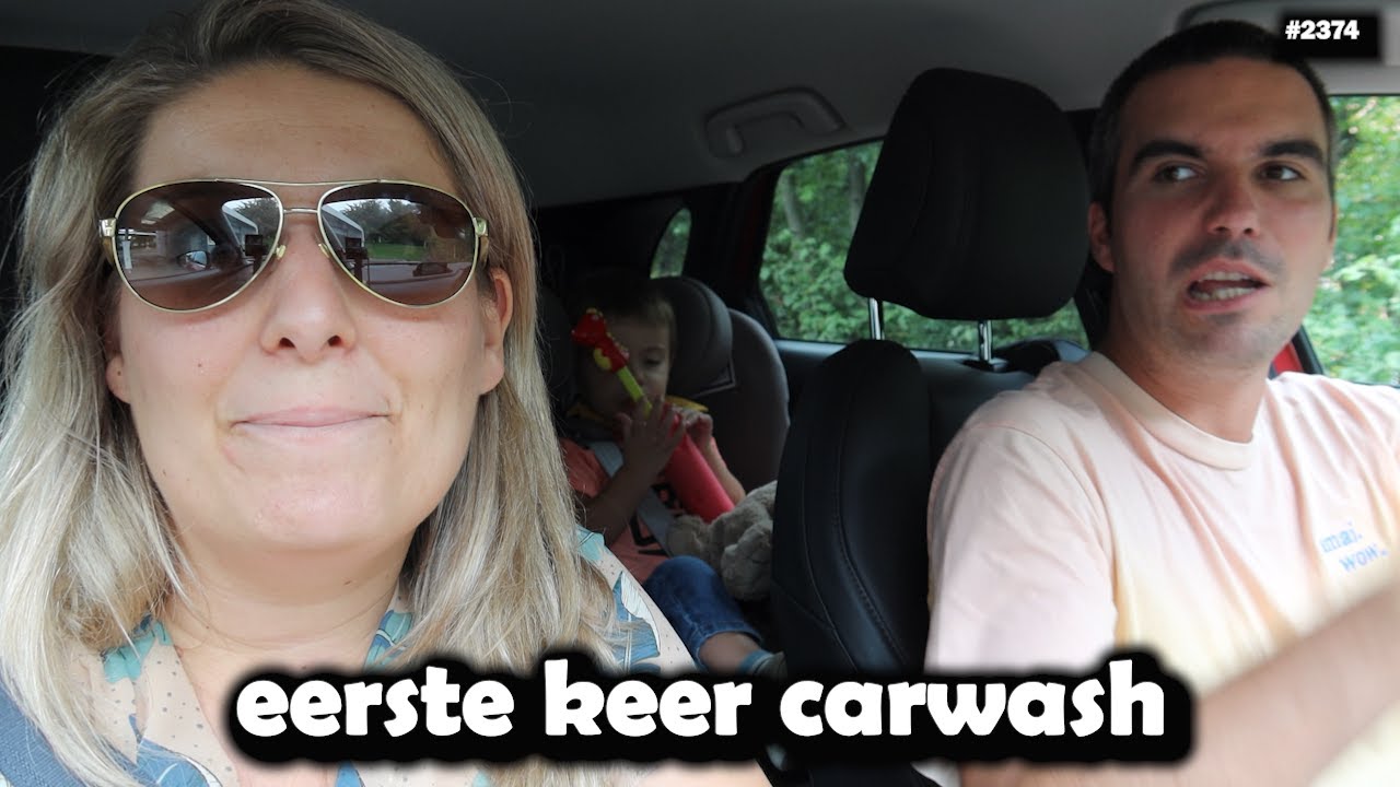 EERSTE KEER CARWASH VOOR JULES EN PAPA | JOLIEN EN JENNO VLOG 2374