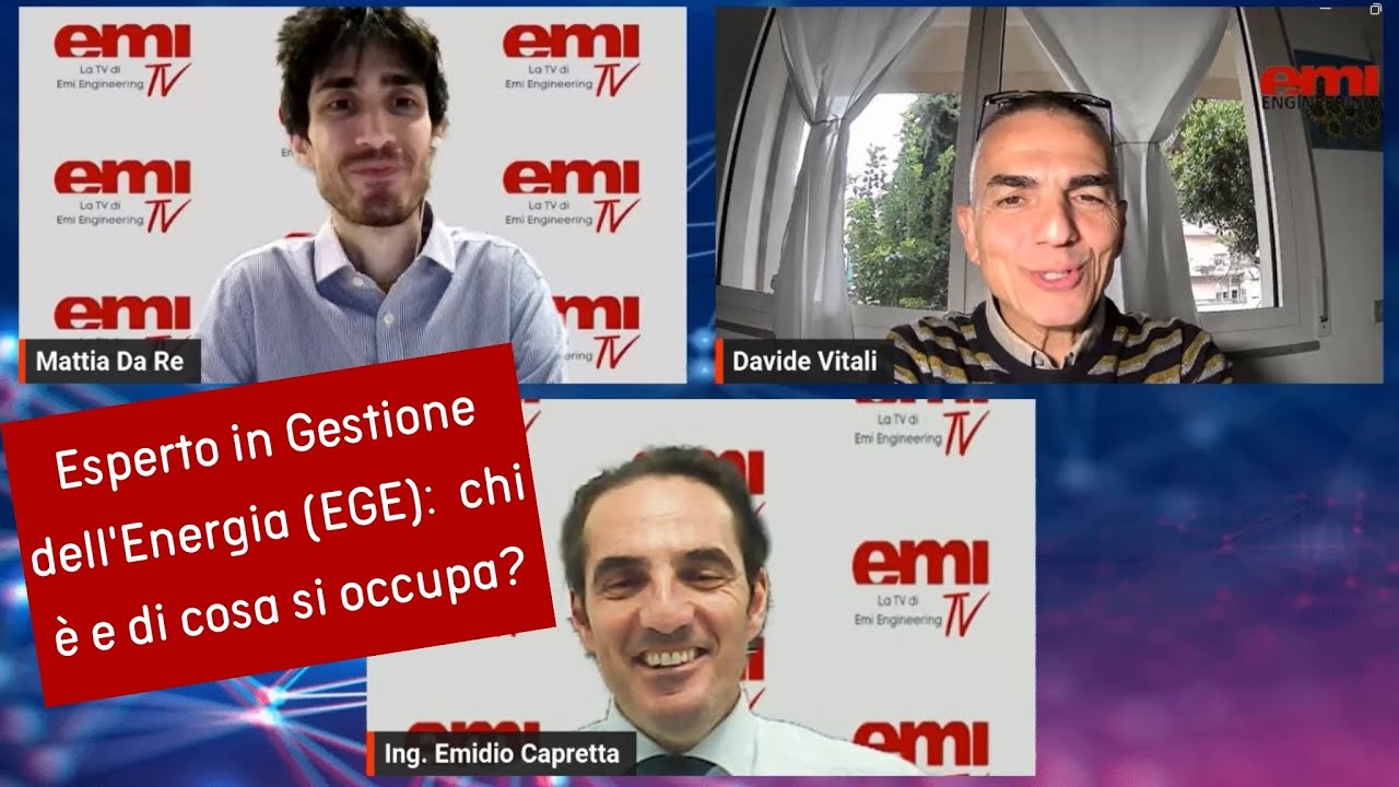 Esperto in Gestione dell'Energia (EGE): chi è e di cosa si occupa. Emi TV 29/03/2024