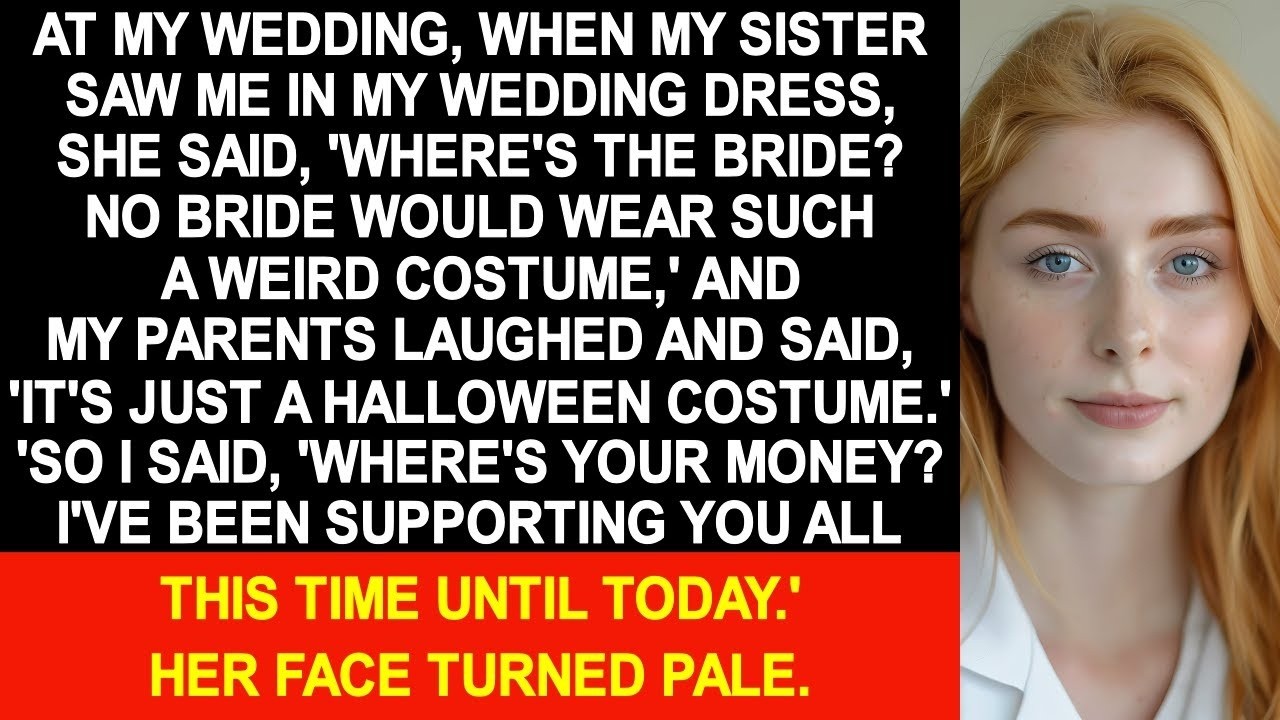 At my wedding,sister saw me in my wedding dress and said,’No bride would wear such a weird costume