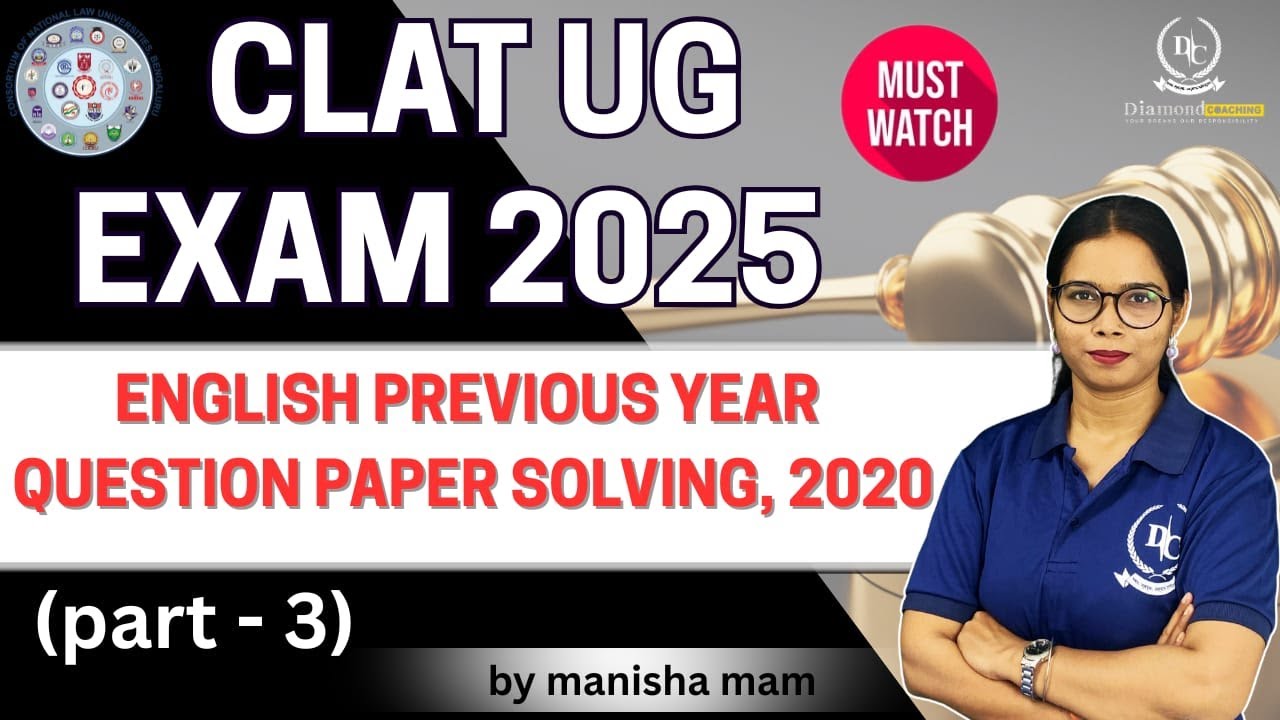 CLAT PREVIOUS YEAR ENGLISH LANGUAGE QUESTION PAPER 2020 SOLUTION (DETAILED ANALYSIS Part -2)