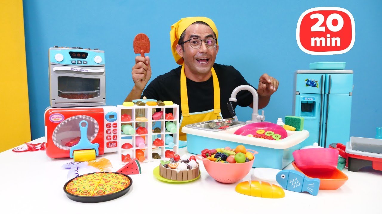 Araba oyunları. Nail Baba arabalar i&ccedil;in pizza yapıyor🍕&Ccedil;ocuk videoları