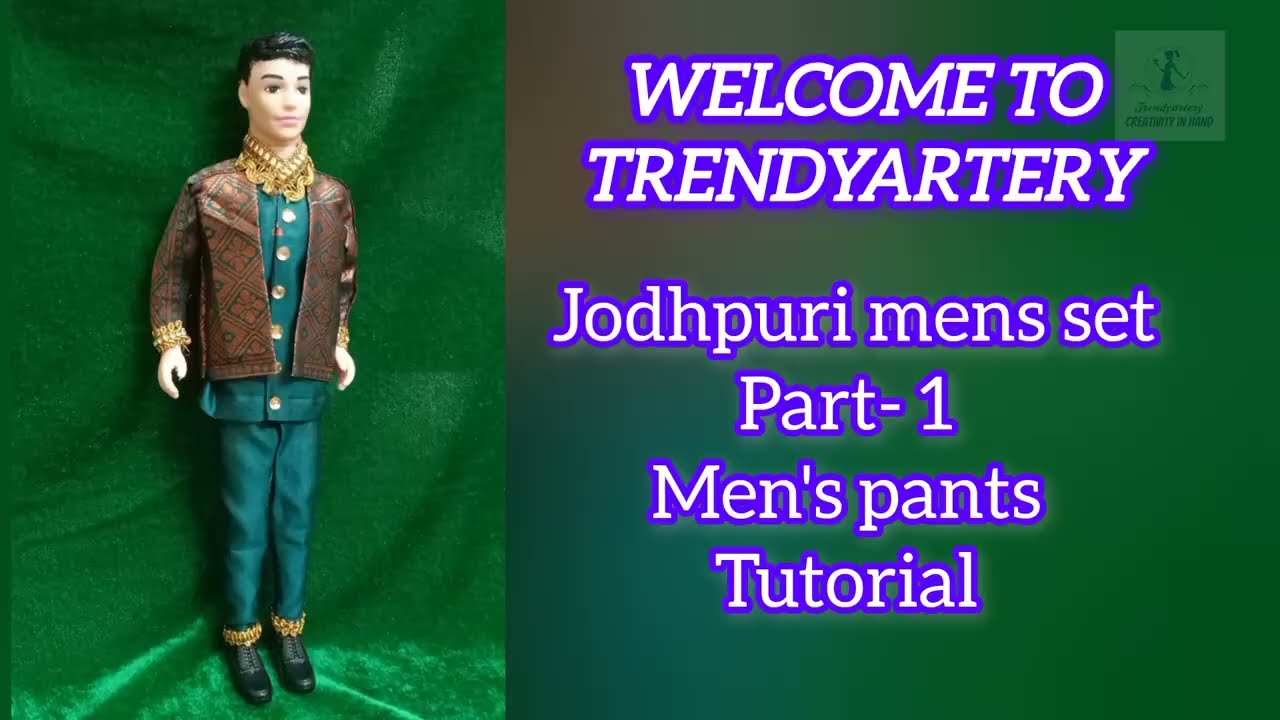 Jodhpuri men's set for barbie doll/ part - 1/ trendyartery_kamali/ #diy #barbiedoll