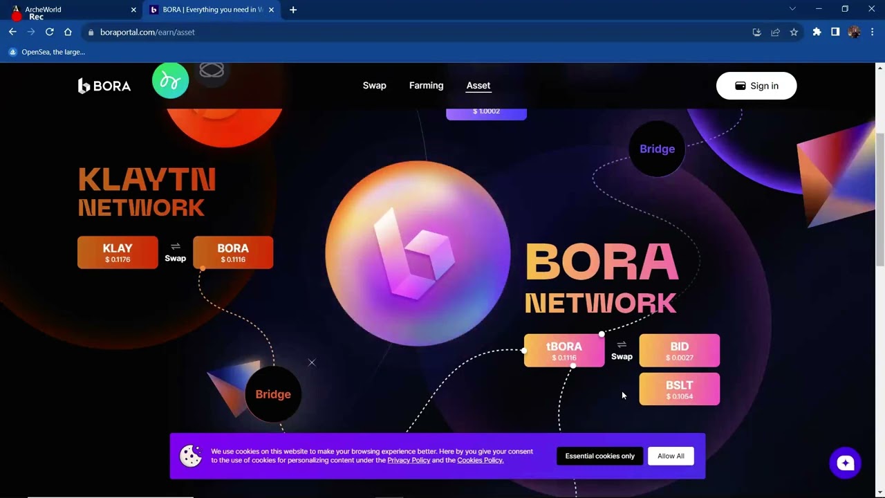 Archeworld BSLT $BSLT blue salt token price update 9/18 mmoprg p2e crypto gaming