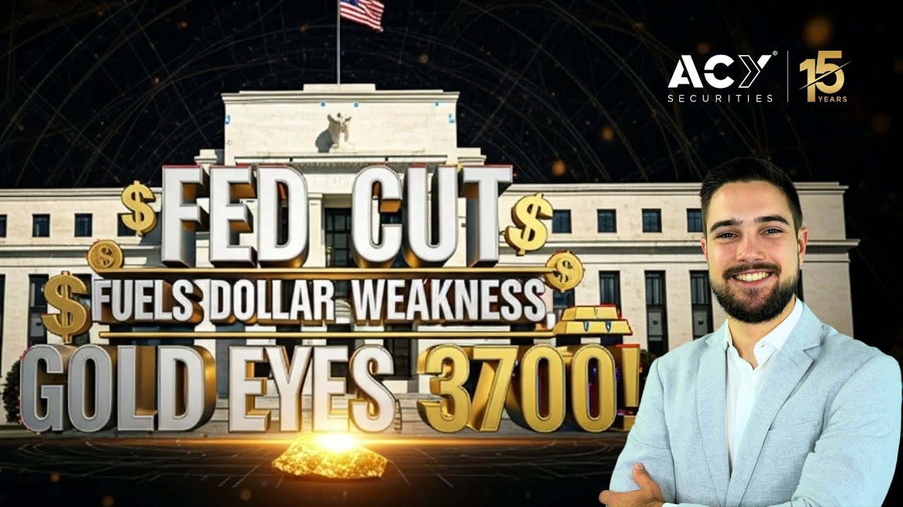 💵Fed Cut Fuels Dollar Weakness, Gold Eyes 3700!⚡️