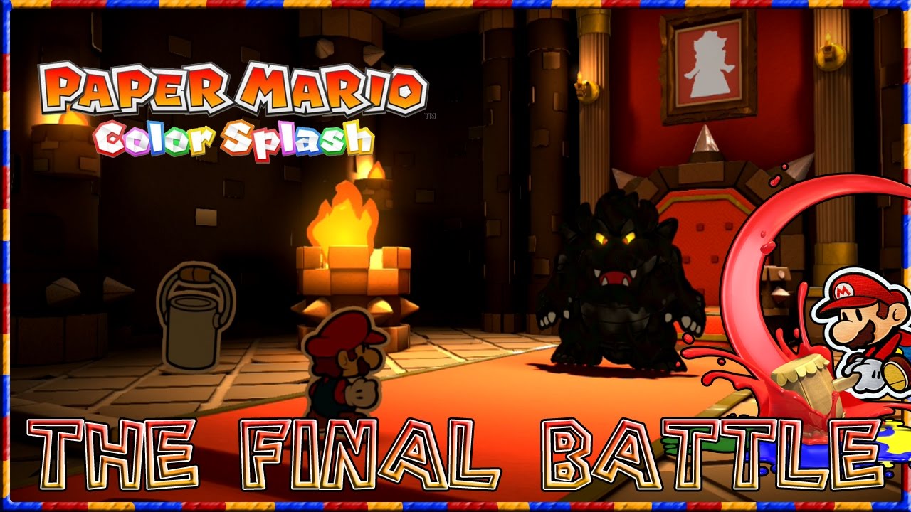 Paper Mario: Color Splash — Уничтожение фабрики, Black Paint Bowser — Финальная битва