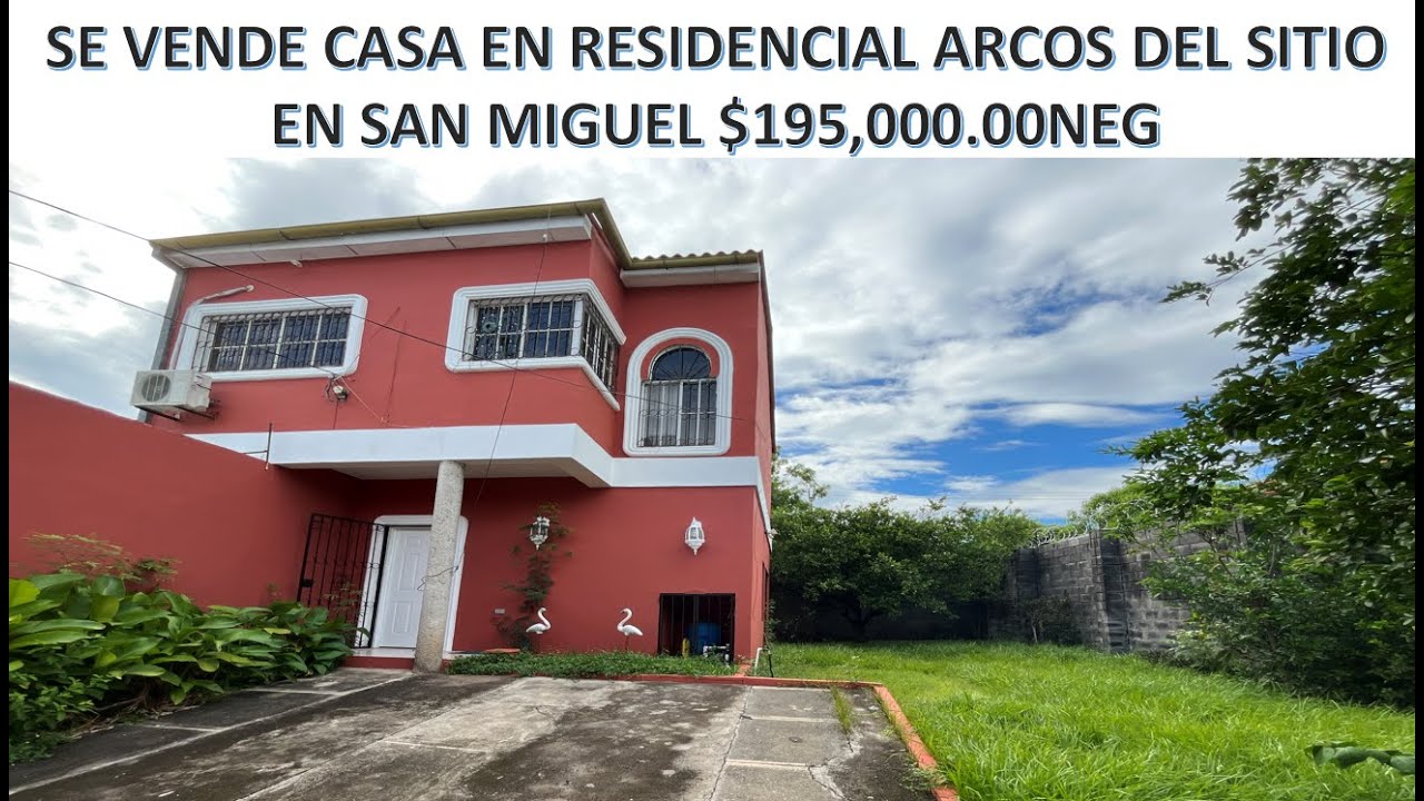 SE VENDE CASA EN RESIDENCIAL EL SITIO EN SAN MIGUEL/$195,000.00NEG