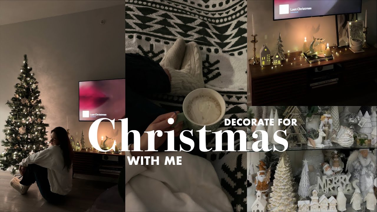 DECORATE FOR CHRISTMAS WITH ME🌲 decor shopping, getting in the spirit, hot chocolate, holiday reset