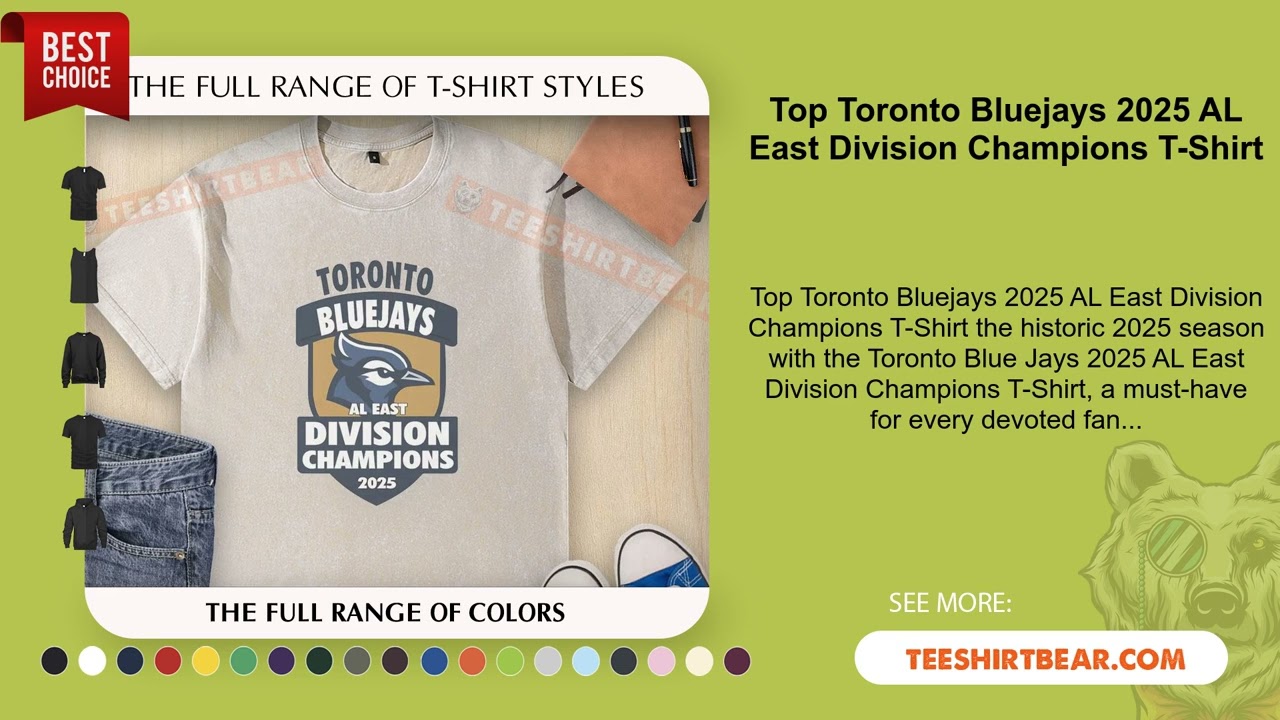 Top Toronto Bluejays 2025 AL East Division Champions T-Shirt