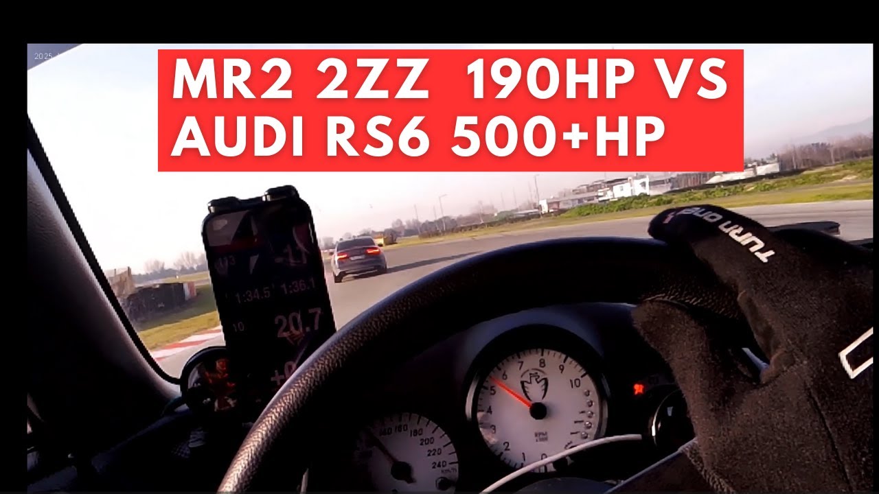 Toyota MR2 2ZZ vs Audi RS6 Monster - Taxi Lap Serres Racing Circuit