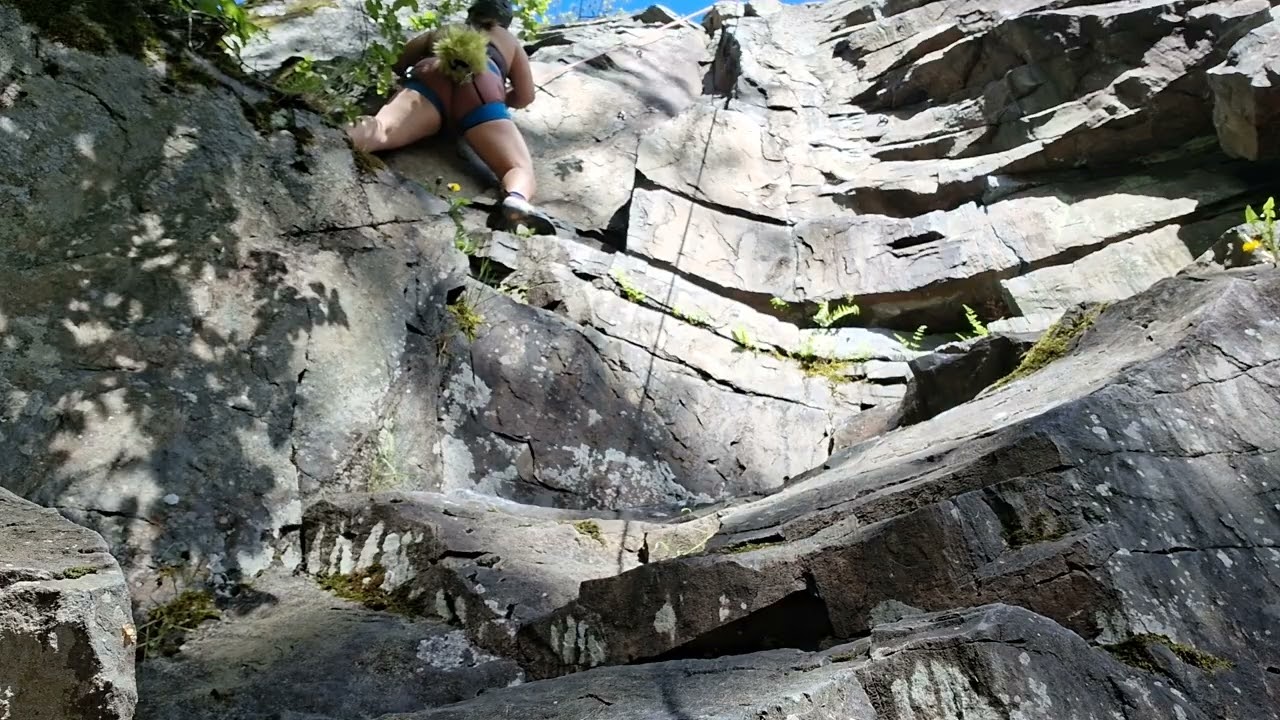 This was hard! 5 grade and bit of 6 rock climb