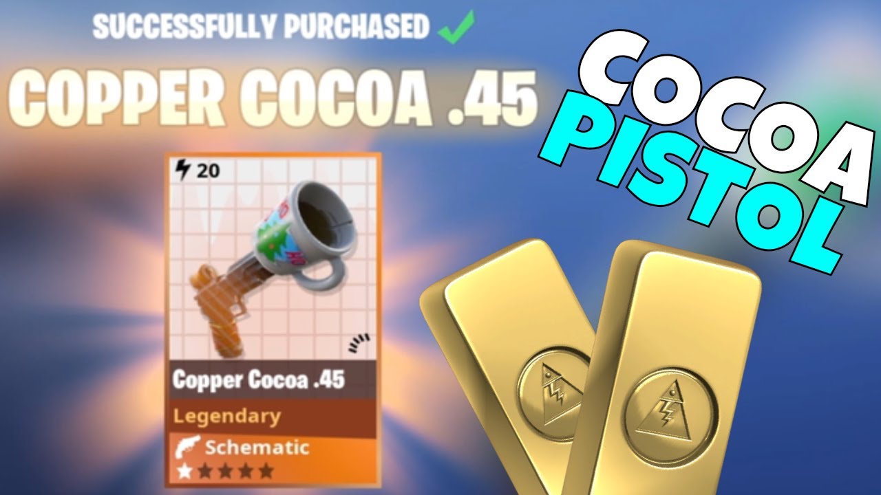NEW Cocoa .45 Pistol Gameplay! MOST Fun Weapon Ever | Fortnite Save The World