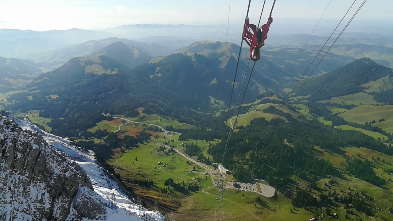 Going Up Säntis with cablecar