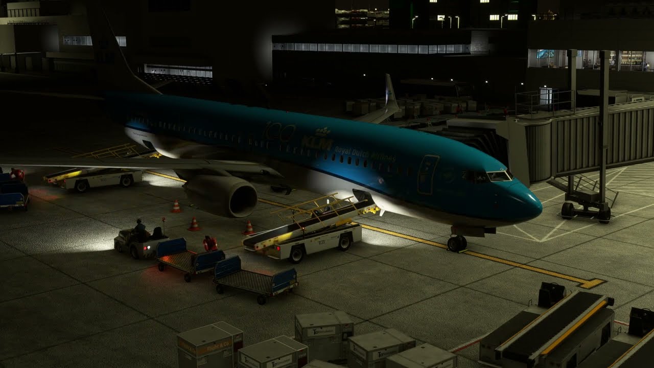 KLM 737-800 Glasgow Landing (Microsoft Flight Simulator)