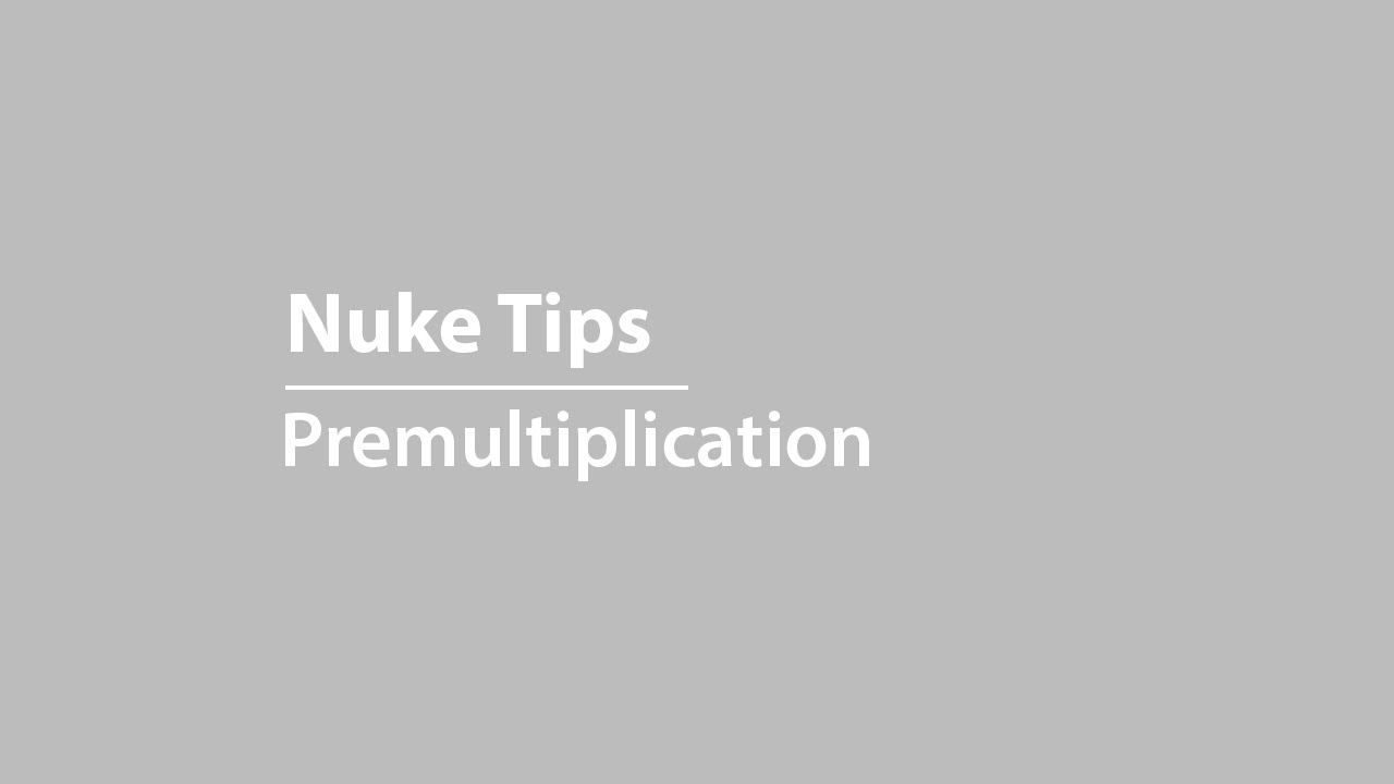 Premultiplication