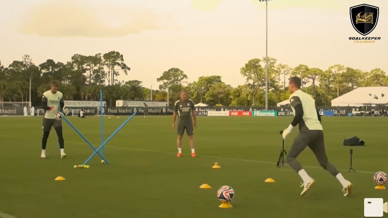 Real Madrid - Goalkeeper Training - Thibaut Courtois - Andriy Lunin