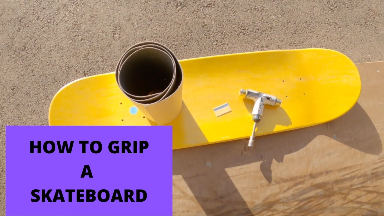 Skateboarding: How to put grip tape on a skateboard!
