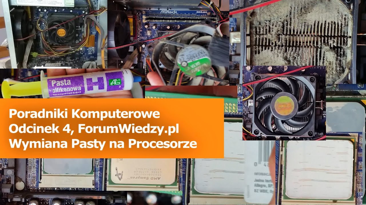 Wymiana pasty termoprzewodzącej na procesorze - Thermal paste replacement on the processor