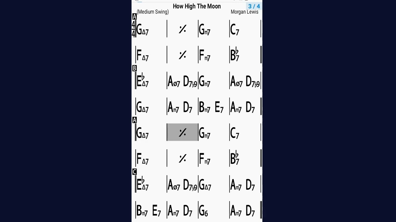 How high the moon - Backing Track 120 BPM (to improvise)