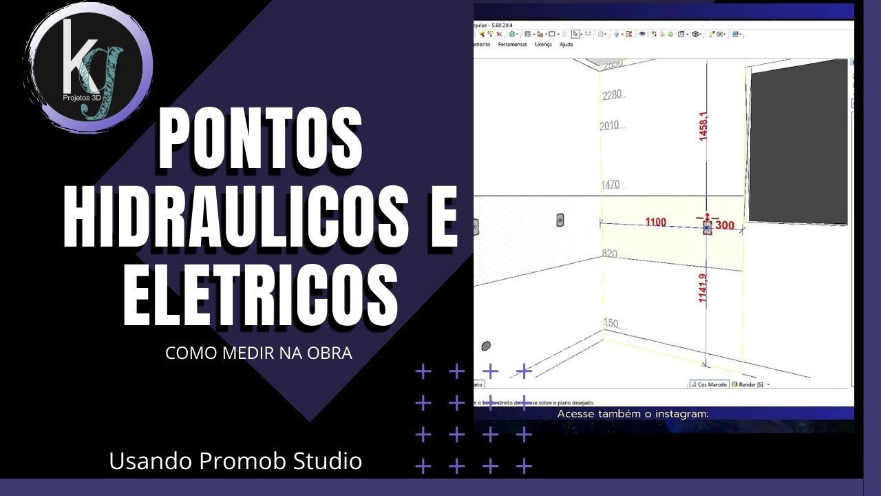 PONTOS HIDRAULICOS E ELETRICOS - PROMOB [KG projetos3D - Promob] - Kleber Giuliano