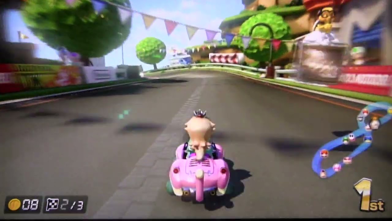 💫 Rosalina 💎 in Mario Kart 8 – Pink Style | 🌷Flower Cup🌷 (Mario Circuit)