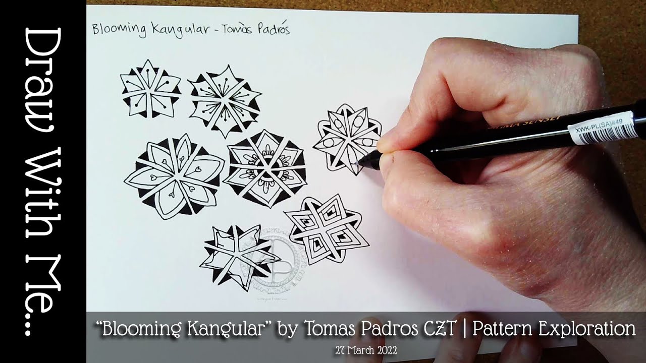 Draw With Me | Blooming Kangular by Tomas Padros CZT | Pattern Explorations