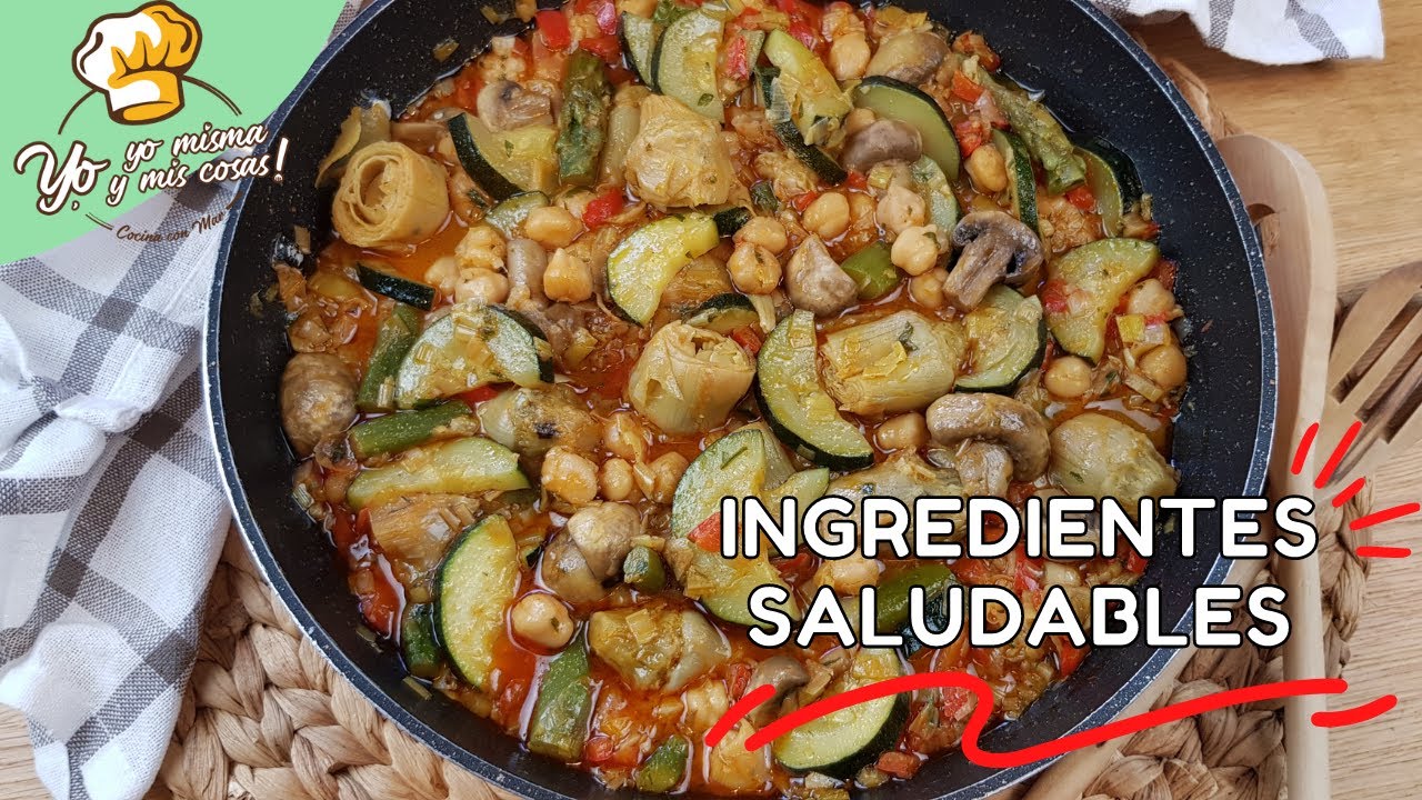 ⭐ CAZUELA DE VERDURAS CON GARBANZOS Recetas saludables y muy ricas en vitaminas y nutrientes