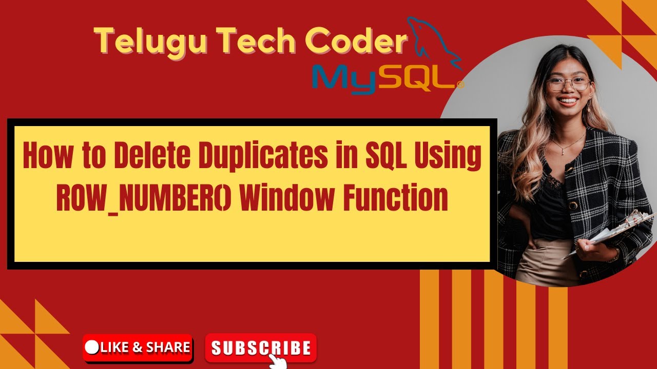 Delete Duplicates in SQL Using ROW_NUMBER() | Step-by-Step Guide