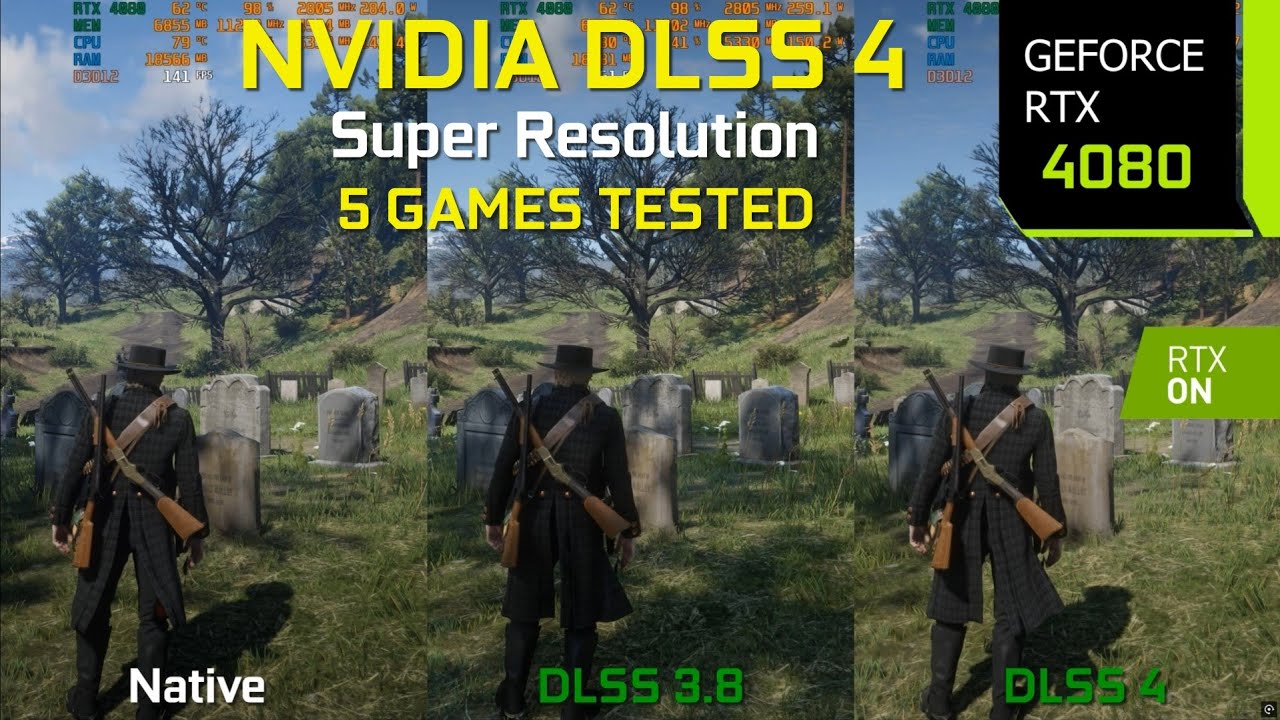 NVIDIA DLSS 4 Super Resolution in 5 Games - The Ultimate Graphics/Performance Comparison | RTX 4080