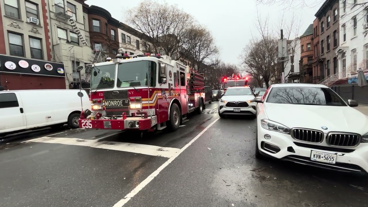 Fdny Engine 280,249,235 Battalion 57 Ladder 132,113 takes up from a electrical fire