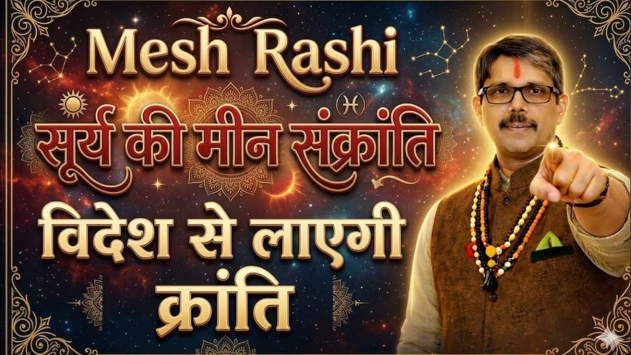 Mesh Rashi Aries मेष राशी सूर्य की मीन संक्रांति । आध्यात्मिक क्रांति । विदेश यात्रा के अवसर  ।