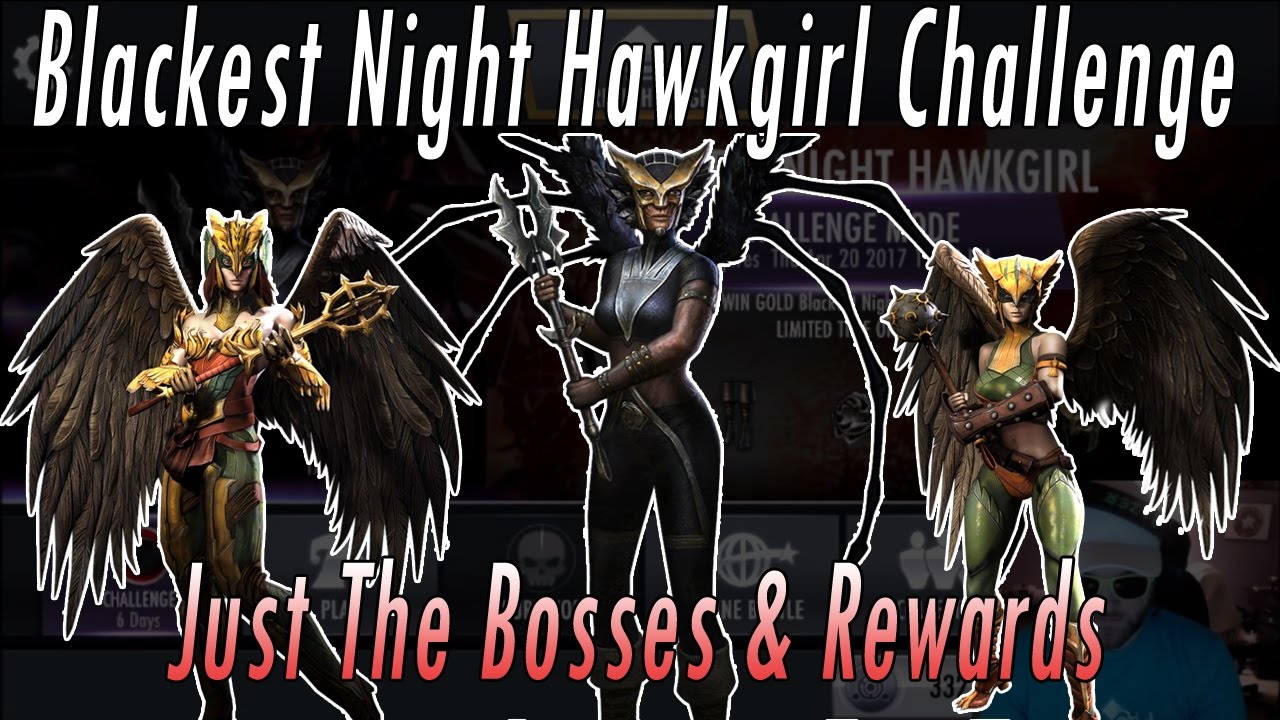 All Bosses New Challenge Mode! Normal Expert & Expert Difficulty - Injustice Blackest Night Hawkgirl