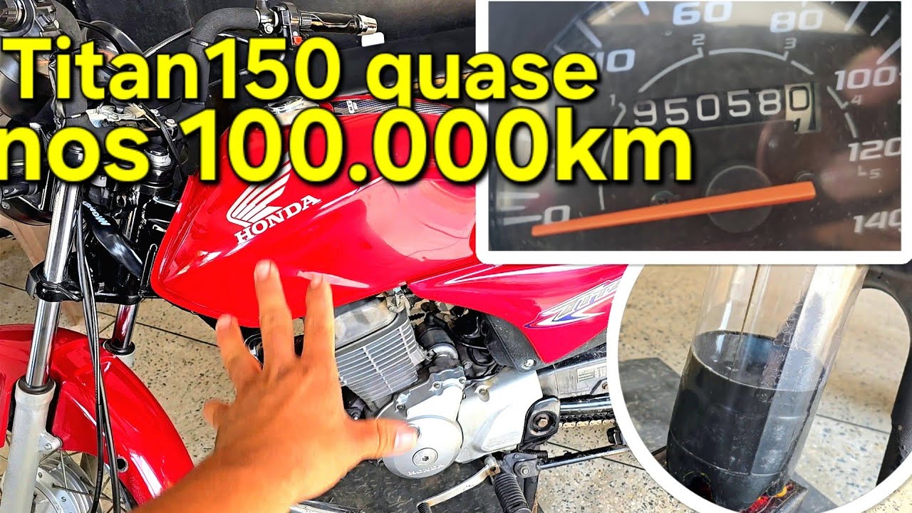 Mais uma troca de óleo da titan150 perto dos 100.000km rodados 