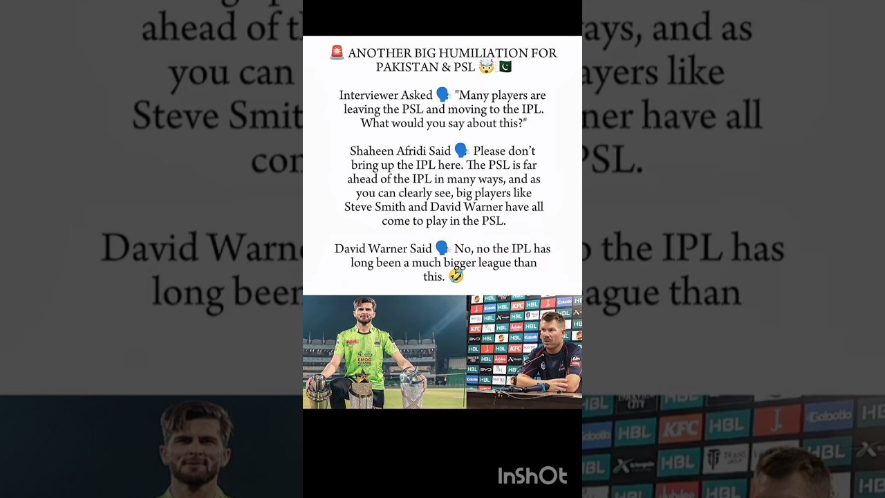ANOTHER BIG HUMILIATION FOR PAKISTAN & PSL