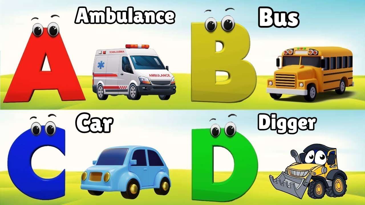 Песня про алфавит (ABC), песня про транспорт, песня про алфавит, обучающая песня про алфавит от А...