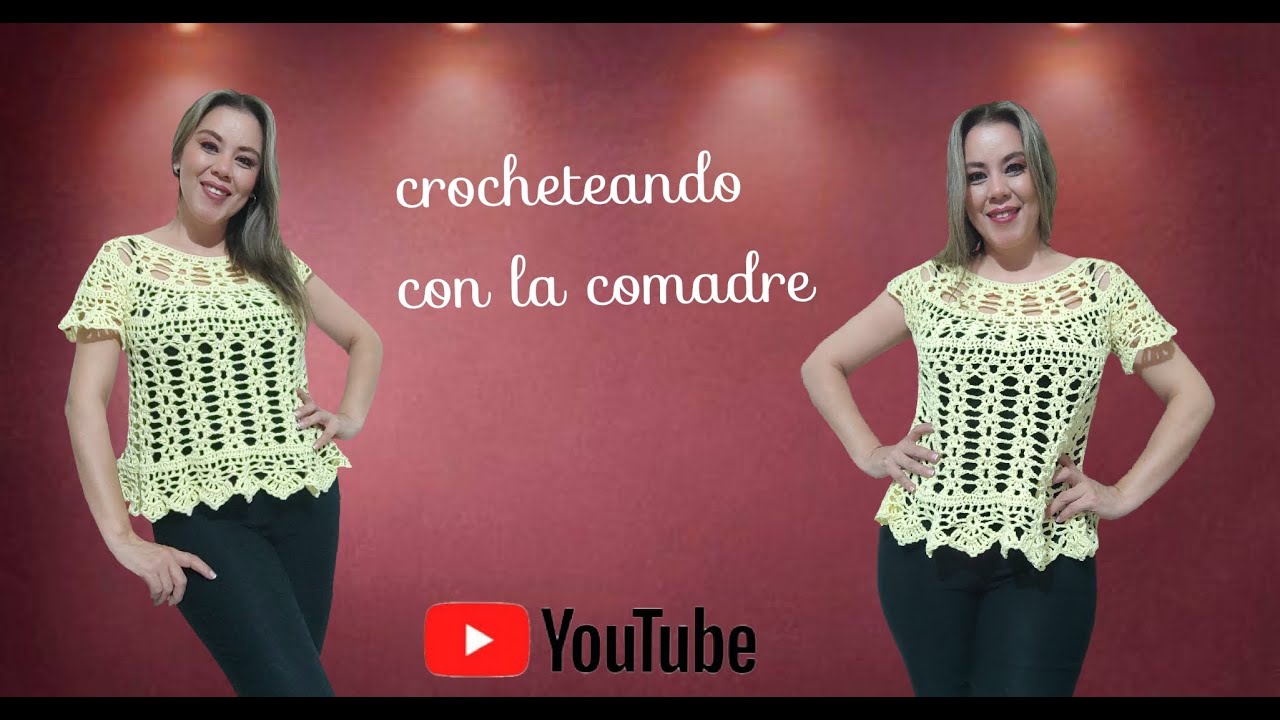 tutorial blusa calada a crochet parte #1 fácil y rápido