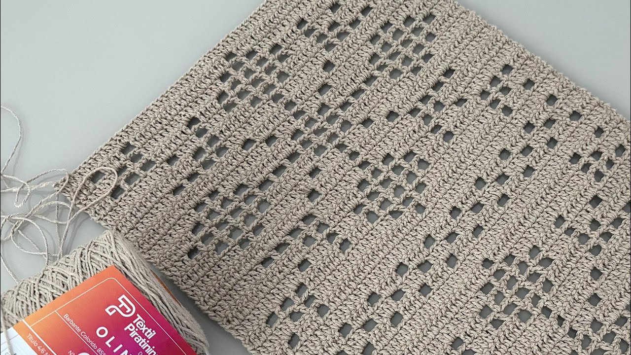 Base retangular para tapete Flor ❤️ #marysouzacroche #crochet #croche
