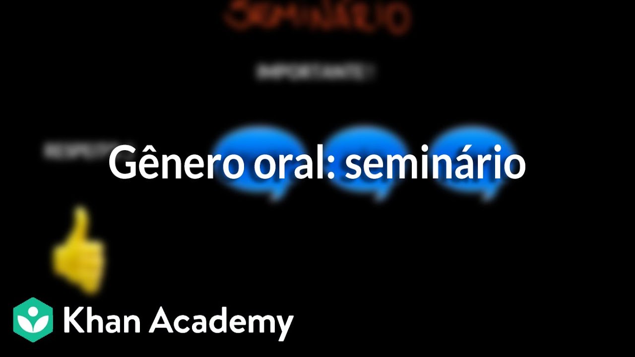 Gênero oral: seminário