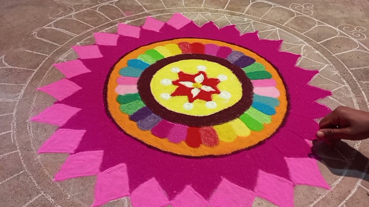 Big Rangoli Design for Festival | Easy & Beautiful 