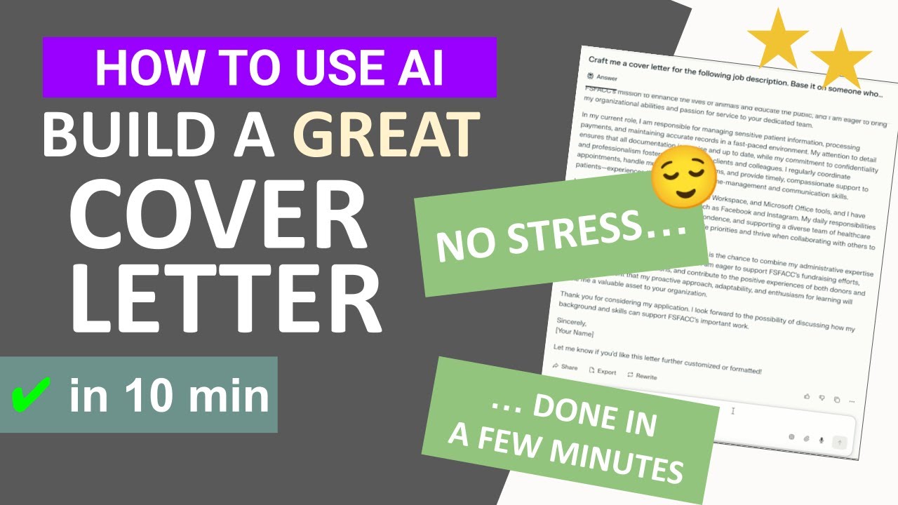 Use AI to Craft Quickly Draft Cover Letters | For Beginners
