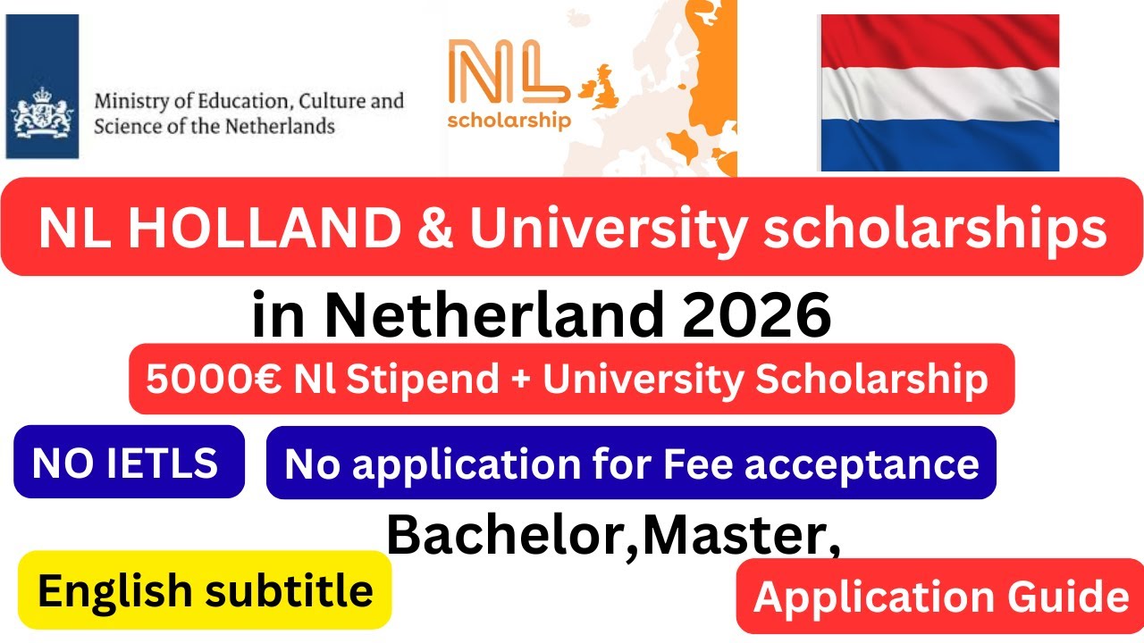 🎓 Как подать заявку на стипендии NL Holland & University Scholarships 2026 | Обучение в Нидерланд...