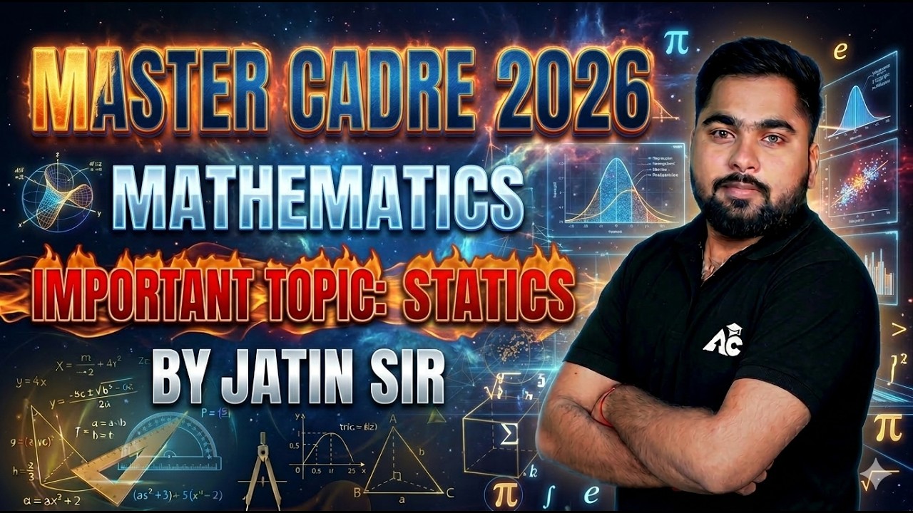 Master Cadre 2026 | Maths Statics Most Important Topic | By Jatin Sir